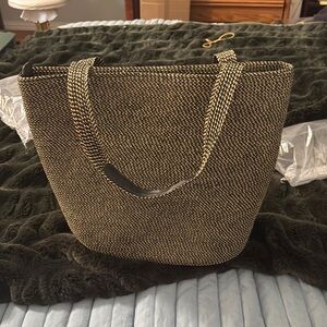 Eric Javits Black and Gold Tote Bag